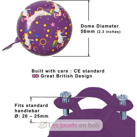 Campanello per bicicletta unicorno BELLUN-S Kiddimoto 2