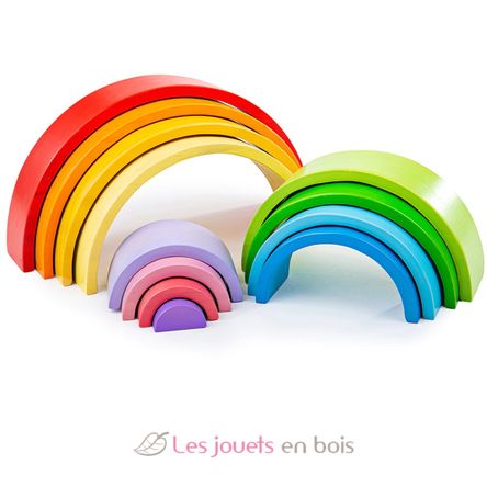 Grande arcobaleno impilabile in legno BJ498 Bigjigs Toys 3