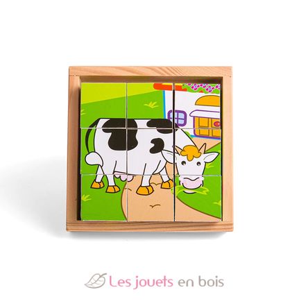 Puzzle in cubi Animali BJ536 Bigjigs Toys 2