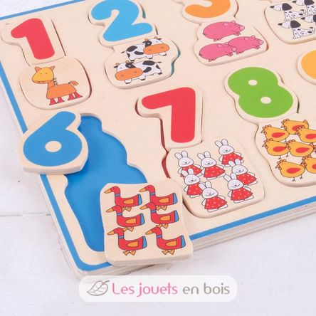 Puzzle di abbinamento numeri e colori BJ549 Bigjigs Toys 3