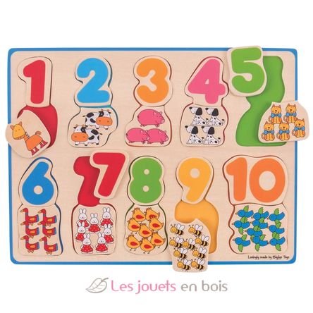 Puzzle di abbinamento numeri e colori BJ549 Bigjigs Toys 2