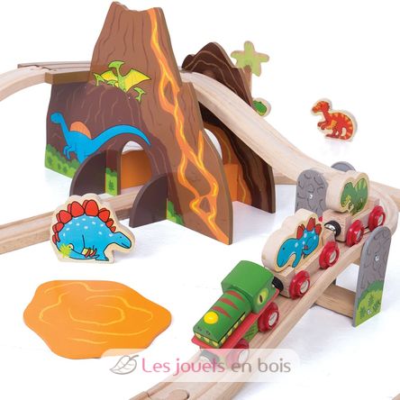 Set trenino Dinosauri BJT035 Bigjigs Toys 4