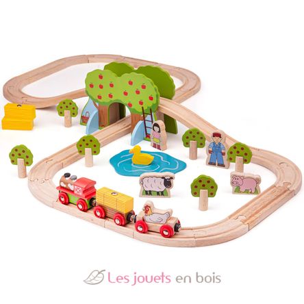 Set trenino con fattoria BJT036 Bigjigs Toys 1