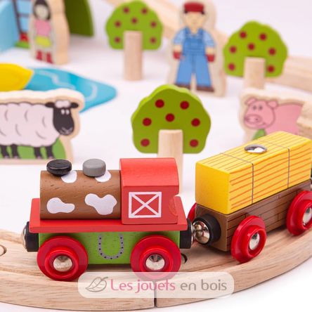 Set trenino con fattoria BJT036 Bigjigs Toys 2