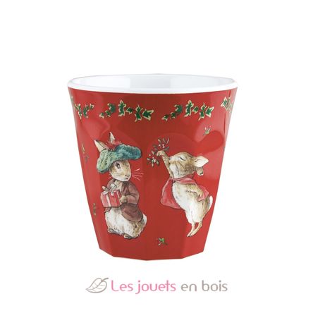 Bicchiere Peter Rabbit Natalizi rosso PJ-BP715N Petit Jour 2
