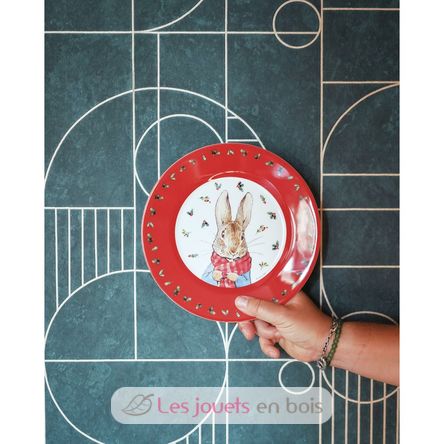 Piatto Peter Rabbit Natalizi rosso 20 cm PJ-BP924N Petit Jour 3