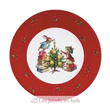 Piatto Peter Rabbit Natalizi con Jeannot 20 cm PJ-BP925N Petit Jour 1