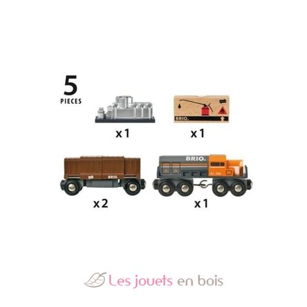 Treno merci container BR-33657 Brio 4