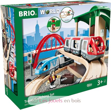 Set di binari ferroviari Brio 33512. Un set di binari in legno e