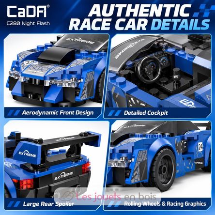 Auto da corsa Night Flash 162 pezzi C55051W CaDA 3