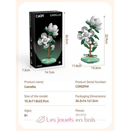Vaso floreale di camelie 301 pezzi C59029W CaDA 4