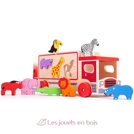 Camion Safari con forme a incastro BJ641 Bigjigs Toys 1