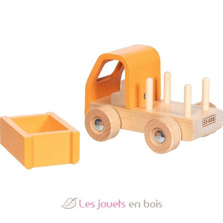 Furgone con pianale arancione GK55836 Goki 3