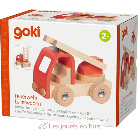 Camion pompieri con scala rosso GK55839 Goki 3