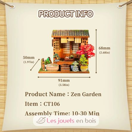Mini Book Nook Giardino zen CT106 Cartartem 7
