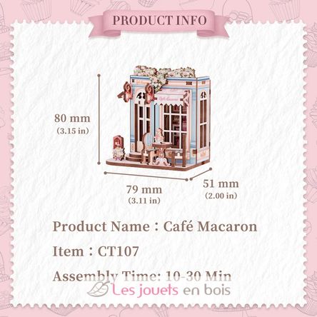 Mini Book Nook Caffè Macaron CT107 Cartartem 7
