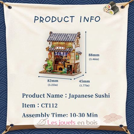 Mini Book Nook Sushi giapponese CT112 Cartartem 7