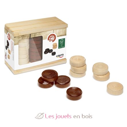 Pedine di legno per la dama CA617 Cayro 1