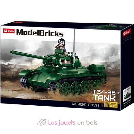 Model Bricks - Carro armato T34-85 SL-M38-B0982 Sluban 3