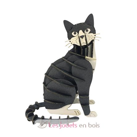 Modello 3D in carta Gatto bianco e nero FRI-11759 Fridolin 1