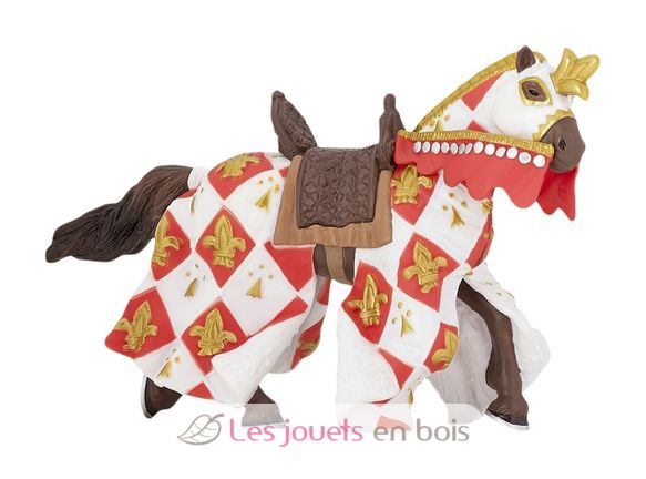 Figurina del cavallo del cavaliere bianco fleur de lys PA39789 Papo 1