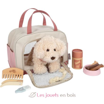 Cane con borsa e set per la cura rosa LE12838 Small Foot company 1