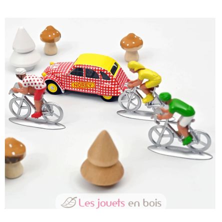 Citroën 2CV e 3 ciclisti in miniatura NO-318993 Norev 2