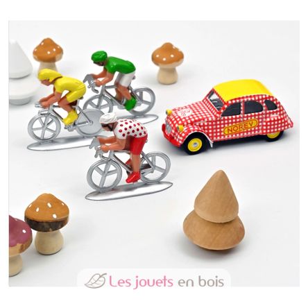 Citroën 2CV e 3 ciclisti in miniatura NO-318993 Norev 3