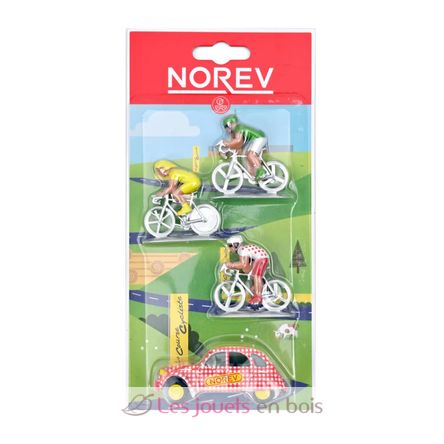Citroën 2CV e 3 ciclisti in miniatura NO-318993 Norev 1