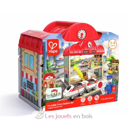 Set stazione ferroviaria portatile HA-E3877 Hape Toys 1