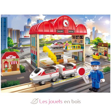 Set stazione ferroviaria portatile HA-E3877 Hape Toys 7