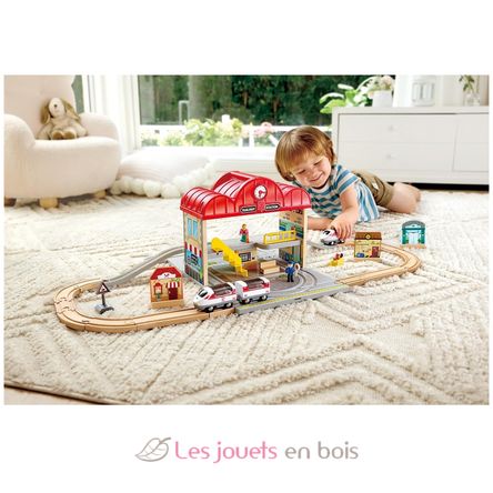 Set stazione ferroviaria portatile HA-E3877 Hape Toys 4