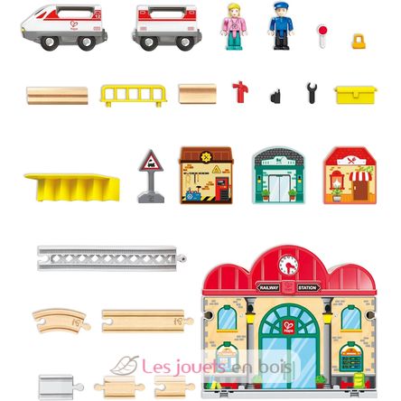 Set stazione ferroviaria portatile HA-E3877 Hape Toys 3