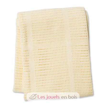 Coperta in cotone lavorato a maglia - Giallo LLJ-121-010-005 Lulujo 2