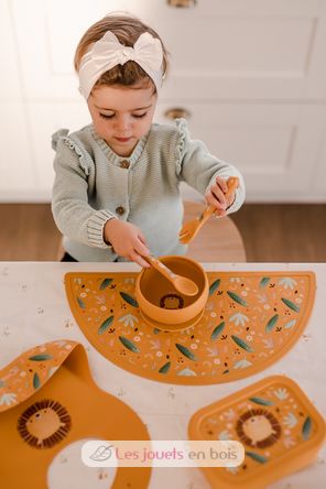 Set di forchetta e cucchiaio in silicone Chompy il leone SJ-SI0900 Sassi Junior 2