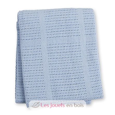 Coperta in cotone lavorato a maglia - Blu LLJ-121-010-003 Lulujo 2