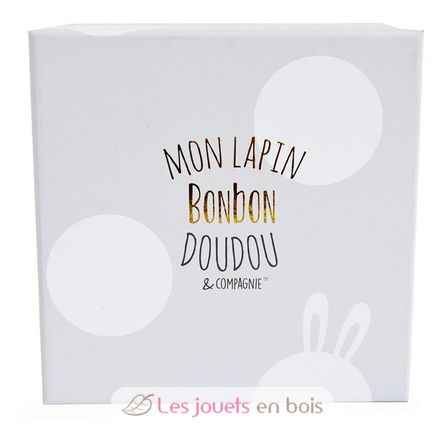 Pantofole Bunny Bonbon taupe 0-6 mesi DC1310 Doudou et Compagnie 3
