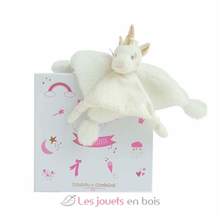 Lucie l'unicorno di peluche oro DC3275 Doudou et Compagnie 1