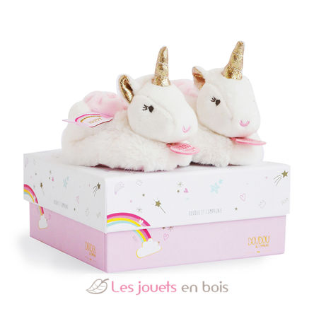 Pantofole Lucie l'unicorno 0-6 mesi DC3311 Doudou et Compagnie 1