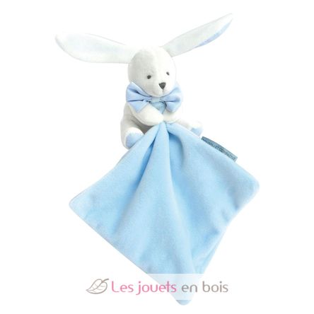 Coniglio Peluche Fazzoletto blu Scatola di fiori DC3338 Doudou et Compagnie 2