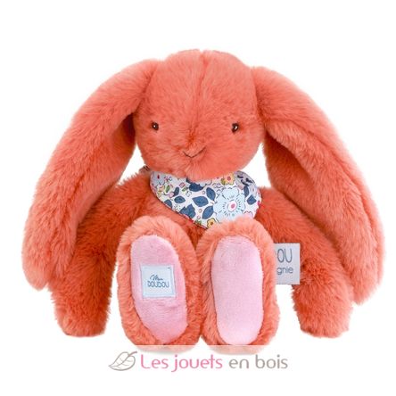 Peluche Coniglio Fleurette terracotta 25 cm DC4298 Doudou et Compagnie 1