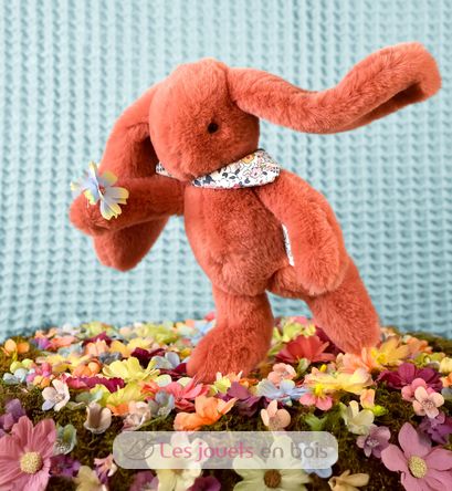 Peluche Coniglio Fleurette terracotta 25 cm DC4298 Doudou et Compagnie 5