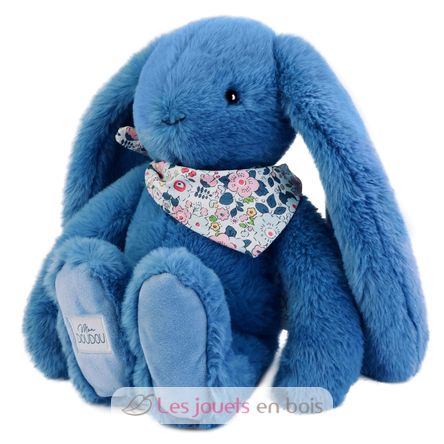 Peluche Coniglio Fleurette blu 35 cm DC4304 Doudou et Compagnie 2