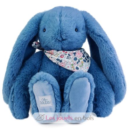 Peluche Coniglio Fleurette blu 35 cm DC4304 Doudou et Compagnie 1