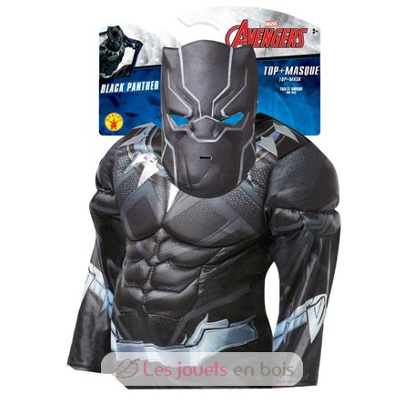 Costume Black Panther con muscoli 7-8 anni RU-R640909-T78 Rubies 2