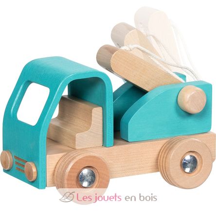 Carro attrezzi in legno blu GK55837 Goki 2