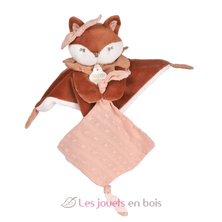 Peluche Mina la volpe con clip per ciuccio DC4686 Doudou et Compagnie 3