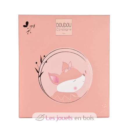 Peluche Mina la volpe con clip per ciuccio DC4686 Doudou et Compagnie 5