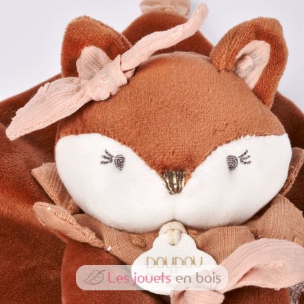 Peluche Mina la volpe con clip per ciuccio DC4686 Doudou et Compagnie 4