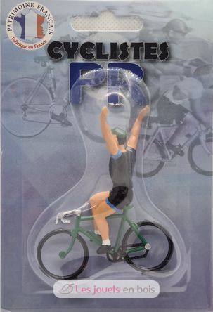 Figurina ciclista D Winner maglia nera vintage FR-DV4 Fonderie Roger 1